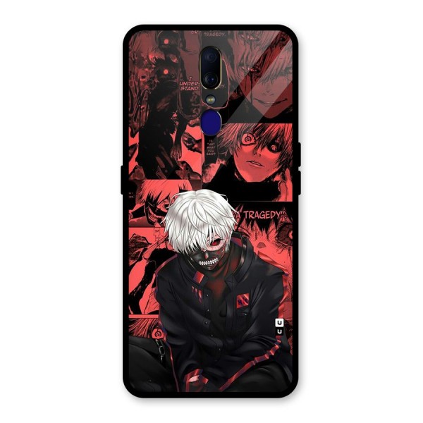 Toukyo Ghoul Kaneki Manga Glass Back Case for Oppo F11