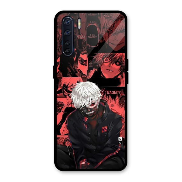 Toukyo Ghoul Kaneki Manga Glass Back Case for Oppo F15