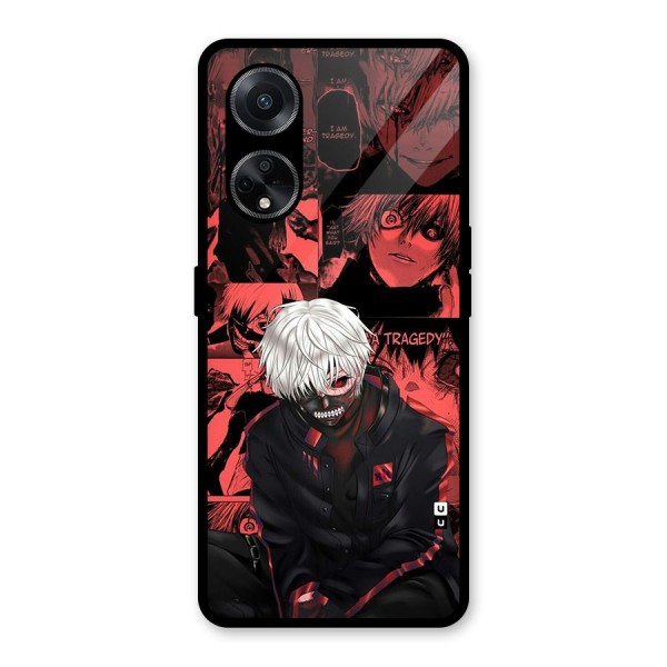 Toukyo Ghoul Kaneki Manga Glass Back Case for Oppo F23