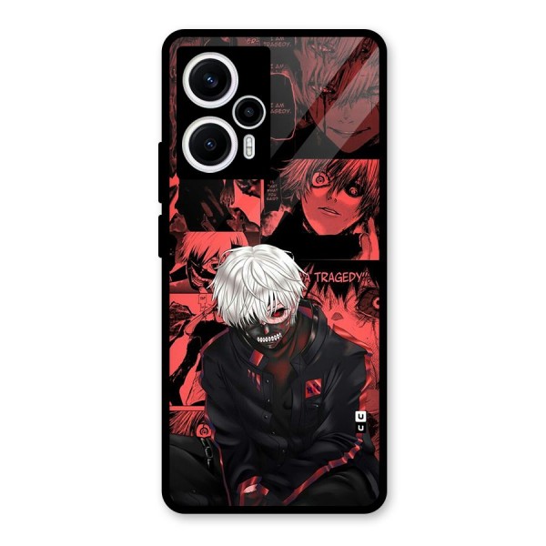 Toukyo Ghoul Kaneki Manga Glass Back Case for Poco F5