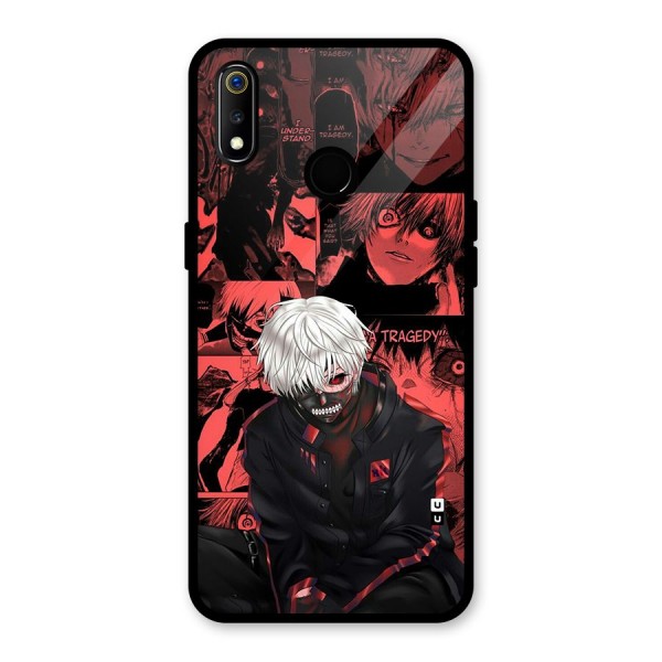 Toukyo Ghoul Kaneki Manga Glass Back Case for Realme 3