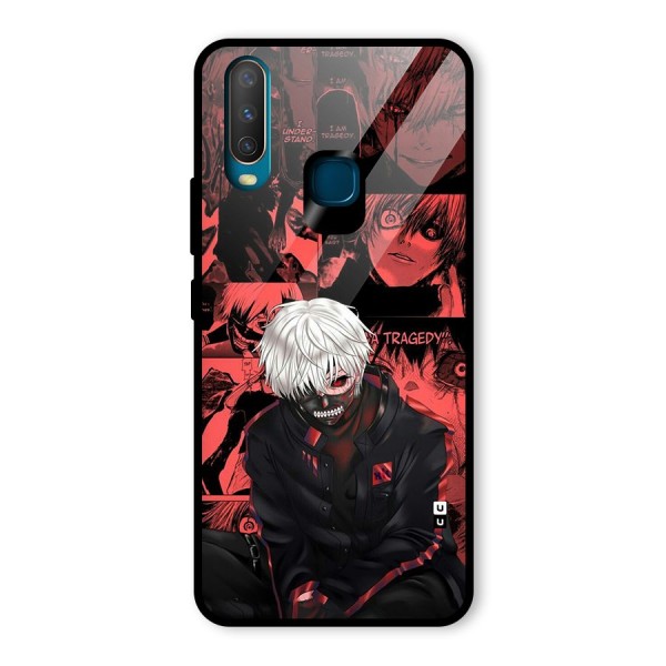 Toukyo Ghoul Kaneki Manga Glass Back Case for Vivo Y15