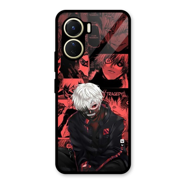 Toukyo Ghoul Kaneki Manga Glass Back Case for Vivo Y16