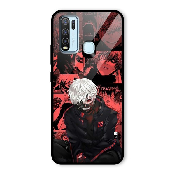 Toukyo Ghoul Kaneki Manga Glass Back Case for Vivo Y30