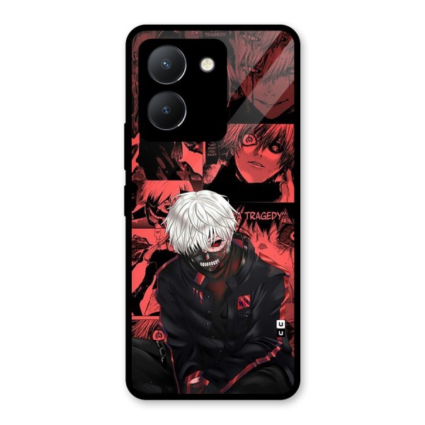 Toukyo Ghoul Kaneki Manga Glass Back Case for Vivo Y36