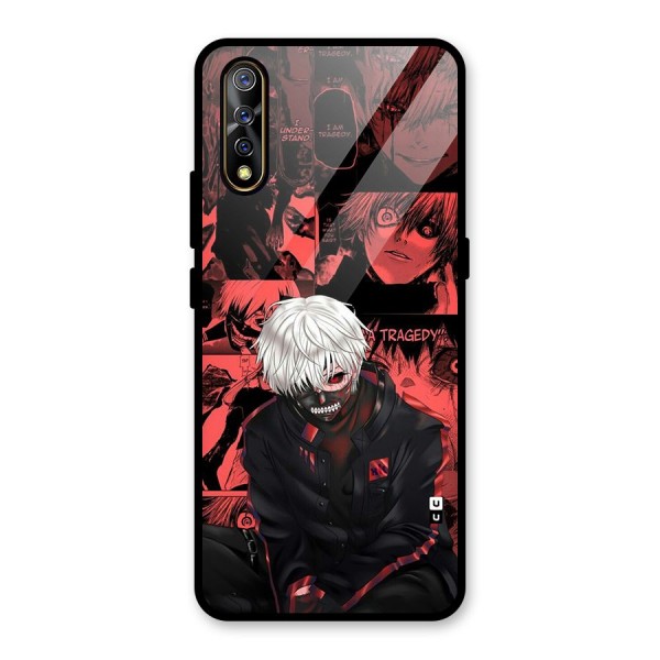 Toukyo Ghoul Kaneki Manga Glass Back Case for Vivo Z1x