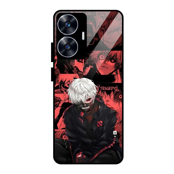 Toukyo Ghoul Kaneki Manga Glass Back Case for realme C55