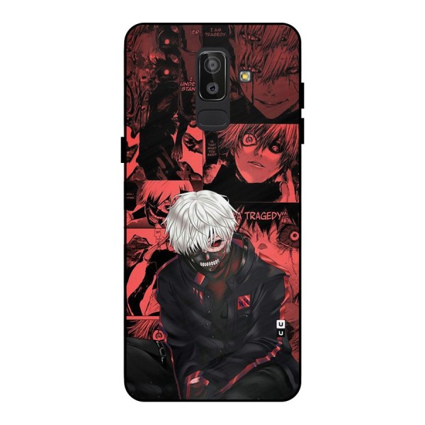 Toukyo Ghoul Kaneki Manga Metal Back Case for Galaxy J8