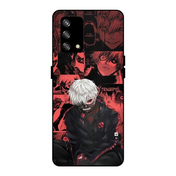 Toukyo Ghoul Kaneki Manga Metal Back Case for Oppo F19