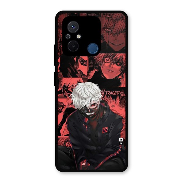 Toukyo Ghoul Kaneki Manga Metal Back Case for Poco C55