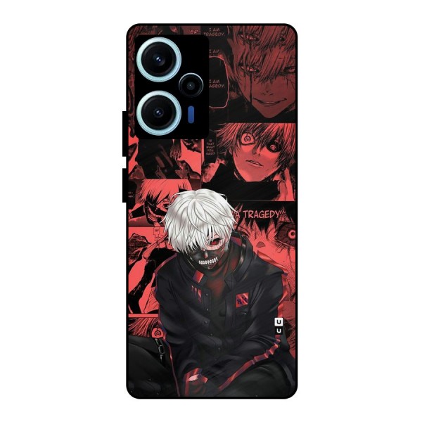 Toukyo Ghoul Kaneki Manga Metal Back Case for Poco F5