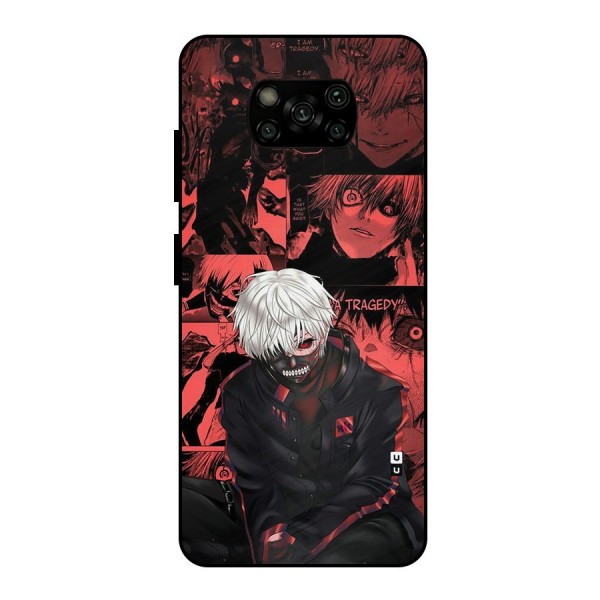 Toukyo Ghoul Kaneki Manga Metal Back Case for Poco X3