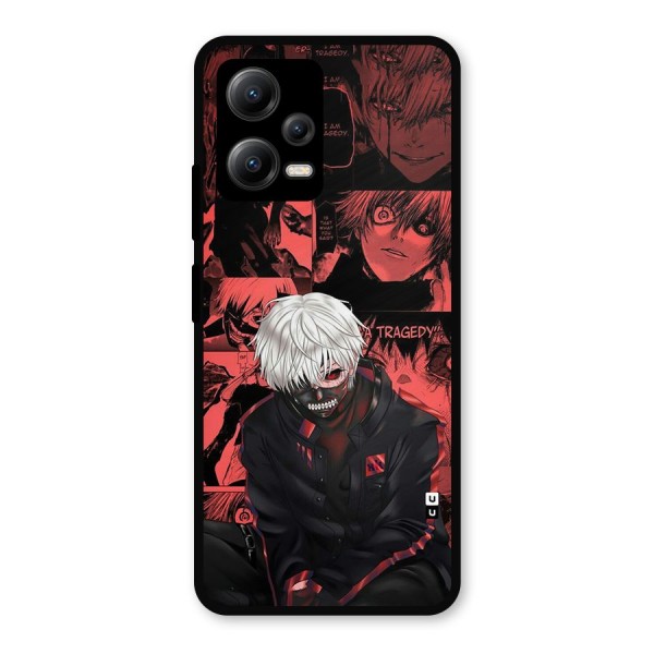 Toukyo Ghoul Kaneki Manga Metal Back Case for Poco X5