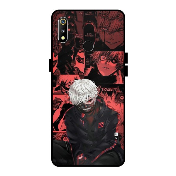 Toukyo Ghoul Kaneki Manga Metal Back Case for Realme 3