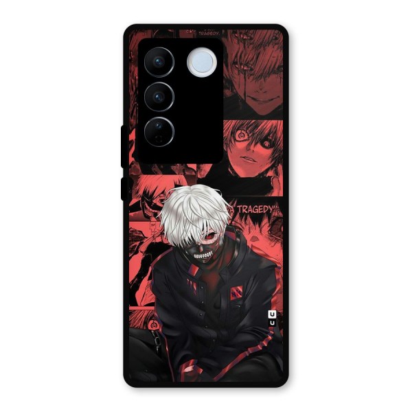 Toukyo Ghoul Kaneki Manga Metal Back Case for Vivo V27