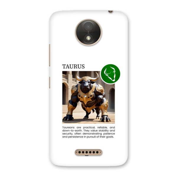 Towering Taurus Back Case for Moto C Plus