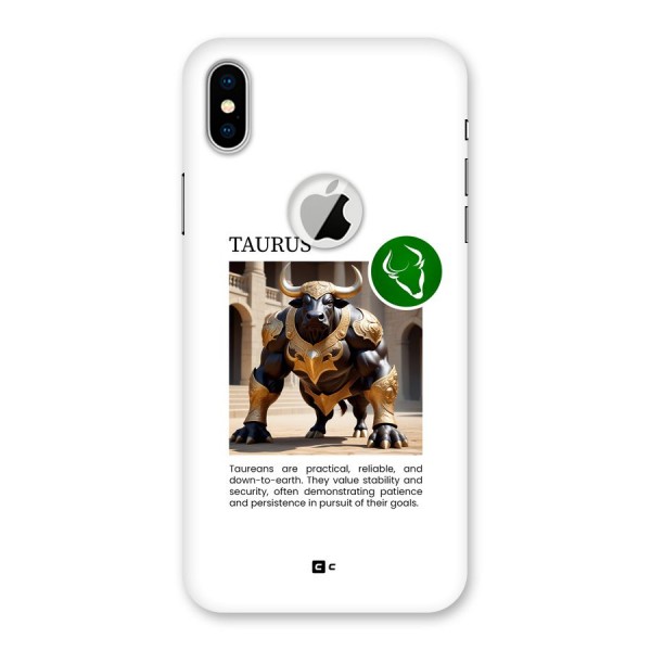 Towering Taurus Back Case for iPhone XS Logo Cut