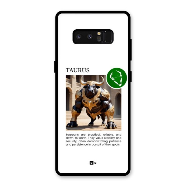 Towering Taurus Glass Back Case for Galaxy Note 8