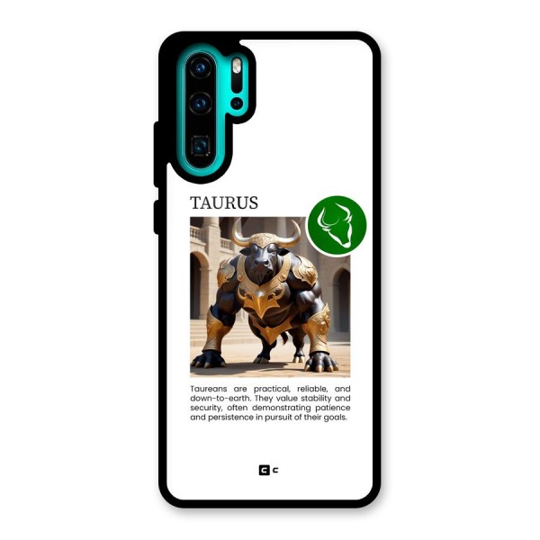 Towering Taurus Glass Back Case for Huawei P30 Pro
