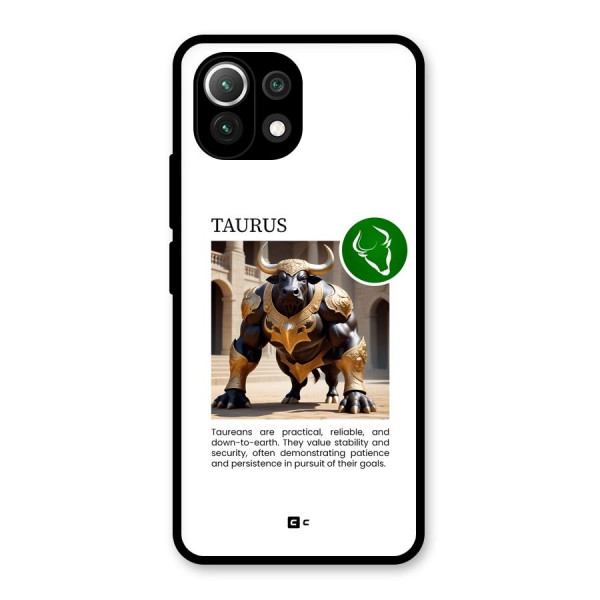 Towering Taurus Glass Back Case for Mi 11 Lite