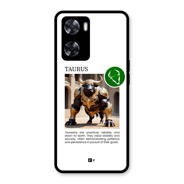 Towering Taurus Glass Back Case for Oppo A57 2022