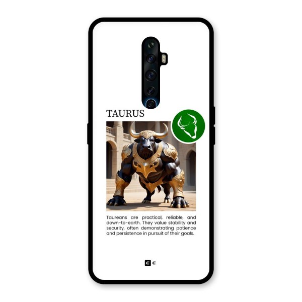 Towering Taurus Glass Back Case for Oppo Reno2 F