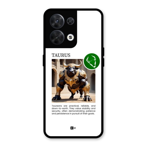 Towering Taurus Glass Back Case for Oppo Reno8 5G