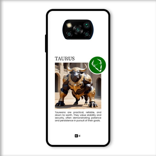 Towering Taurus Glass Back Case for Poco X3