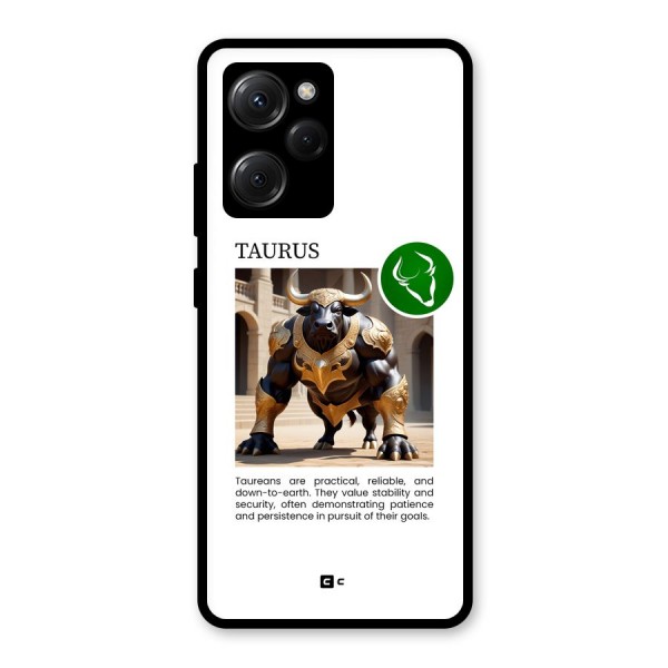 Towering Taurus Glass Back Case for Poco X5 Pro