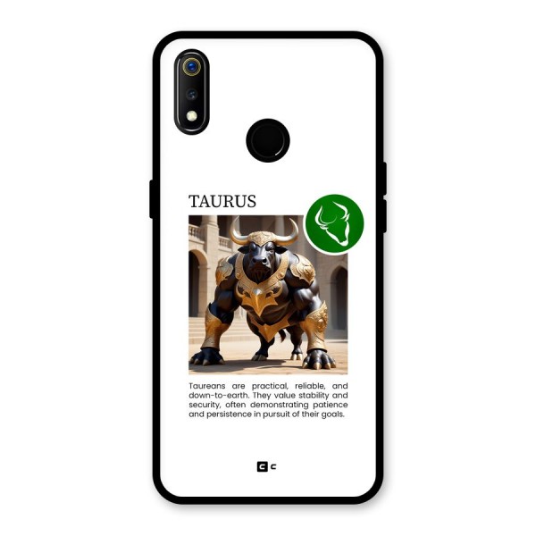 Towering Taurus Glass Back Case for Realme 3i