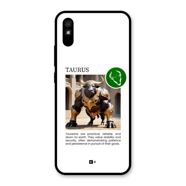 Towering Taurus Glass Back Case for Redmi 9i