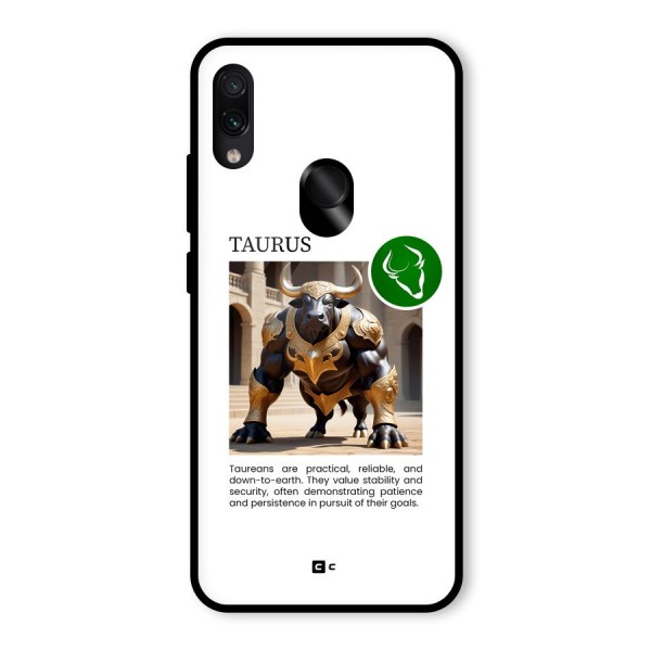 Towering Taurus Glass Back Case for Redmi Note 7