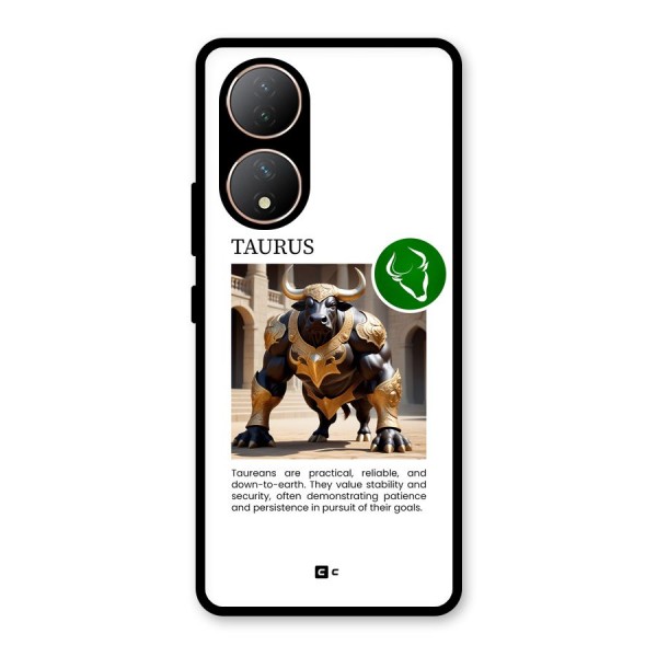 Towering Taurus Glass Back Case for Vivo T2