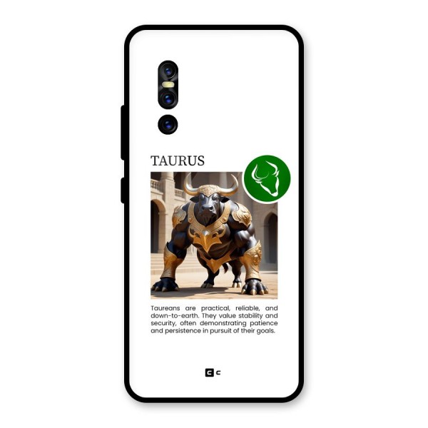 Towering Taurus Glass Back Case for Vivo V15 Pro