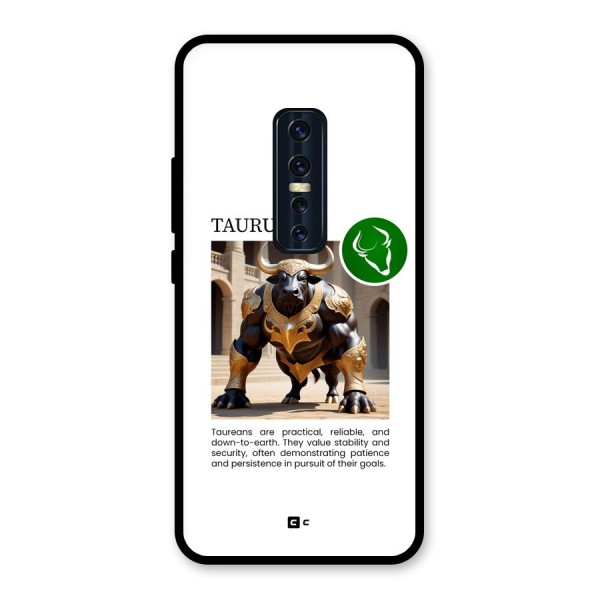 Towering Taurus Glass Back Case for Vivo V17 Pro