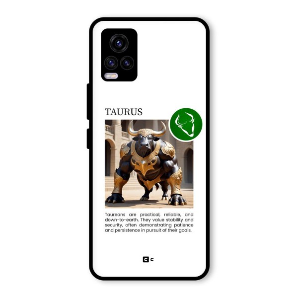 Towering Taurus Glass Back Case for Vivo V20