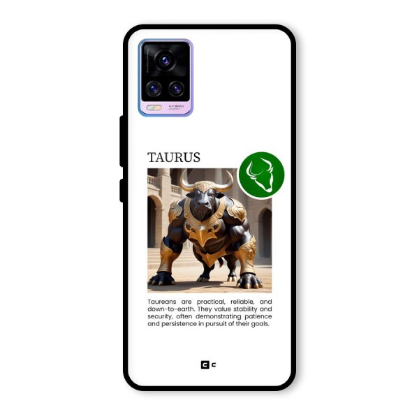 Towering Taurus Glass Back Case for Vivo V20 Pro