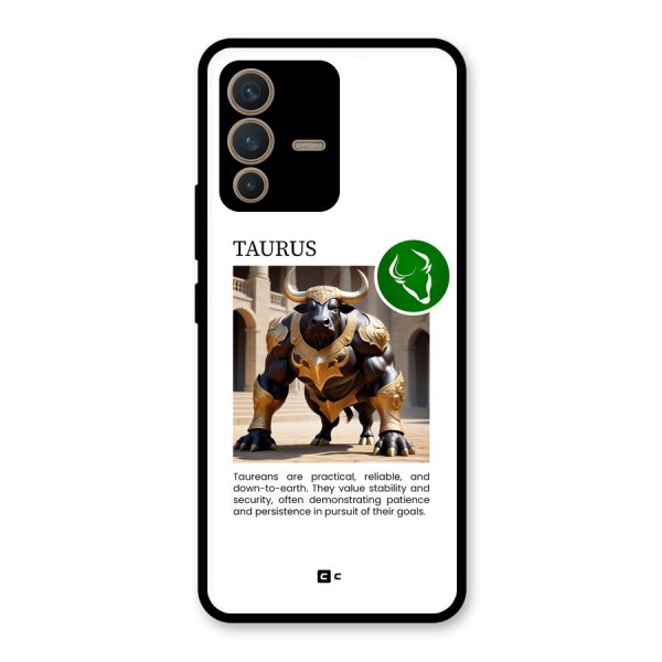 Towering Taurus Glass Back Case for Vivo V23 5G