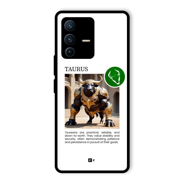 Towering Taurus Glass Back Case for Vivo V23 Pro