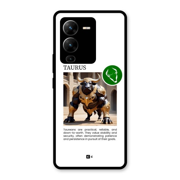 Towering Taurus Glass Back Case for Vivo V25 Pro