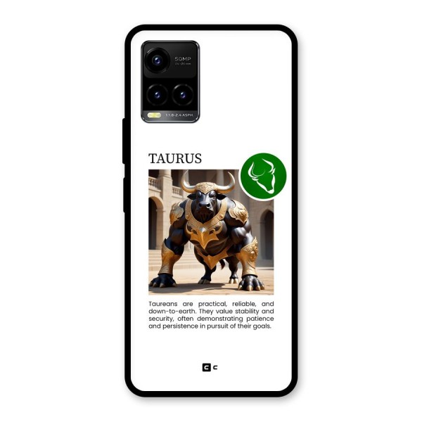 Towering Taurus Glass Back Case for Vivo Y21G