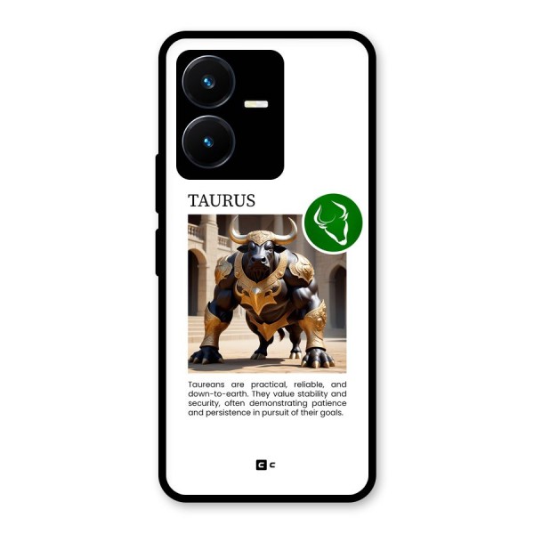 Towering Taurus Glass Back Case for Vivo Y22