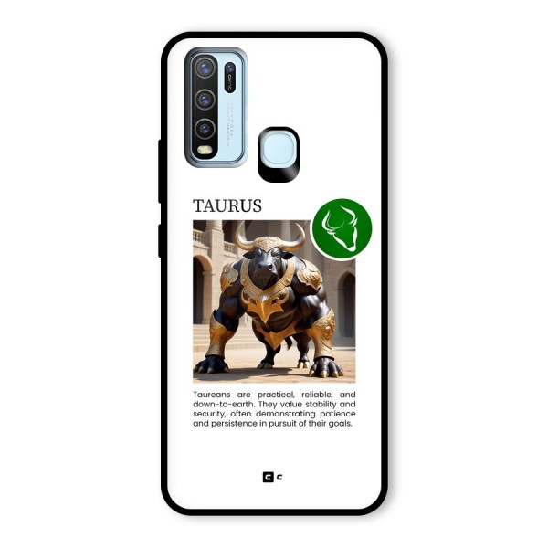 Towering Taurus Glass Back Case for Vivo Y30