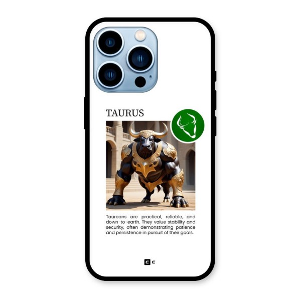 Towering Taurus Glass Back Case for iPhone 13 Pro