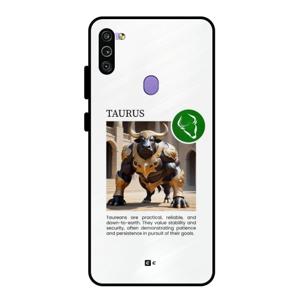 Towering Taurus Metal Back Case for Galaxy M11