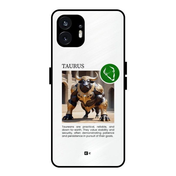 Towering Taurus Metal Back Case for Nothing Phone 2