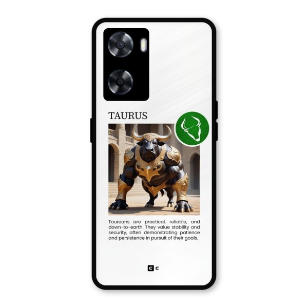 Towering Taurus Metal Back Case for Oppo A77s