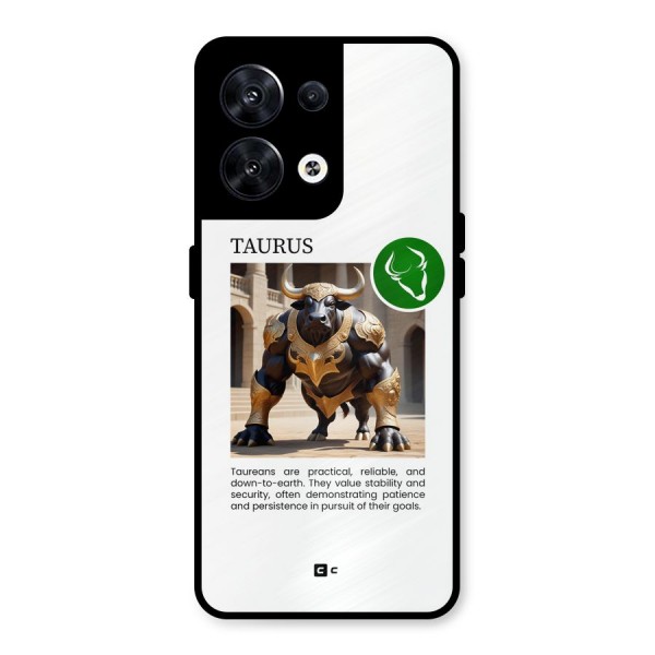 Towering Taurus Metal Back Case for Oppo Reno8 5G