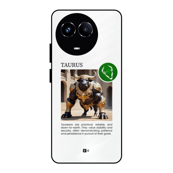 Towering Taurus Metal Back Case for Realme 11X