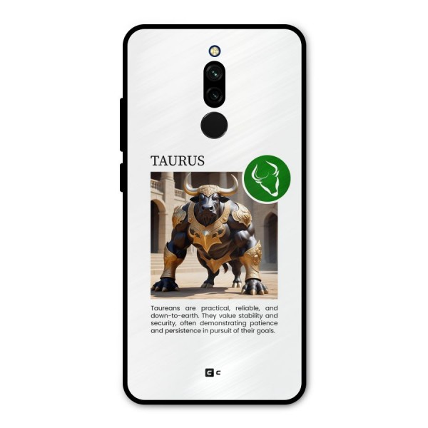 Towering Taurus Metal Back Case for Redmi 8